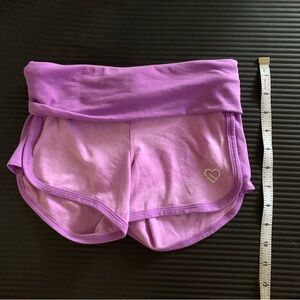 Aeropostale Purple LIVE LOVE DREAM Athletic Shorts with Curved Hems